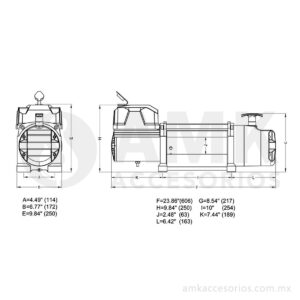 Winch Eléctrico Planetario 9,500 lbs mca. Novawinch - Image 2